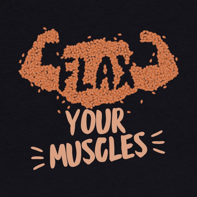 Flax Your Muscles | Vegan Gym Shirt by LeavesNotLives